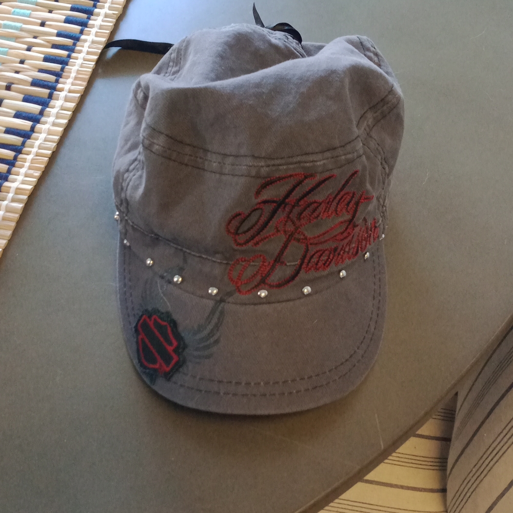 Harley Davidson hat.